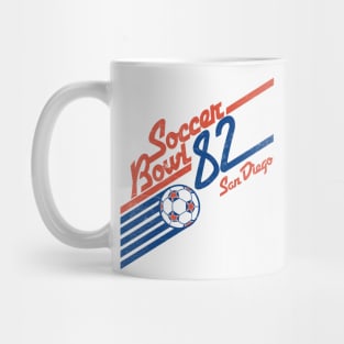 Soccer Bowl 82 Retro Faded Design Mug